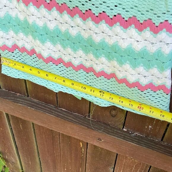 Vintage Turquoise Button Vest Top Handmade - Picture 8 of 9